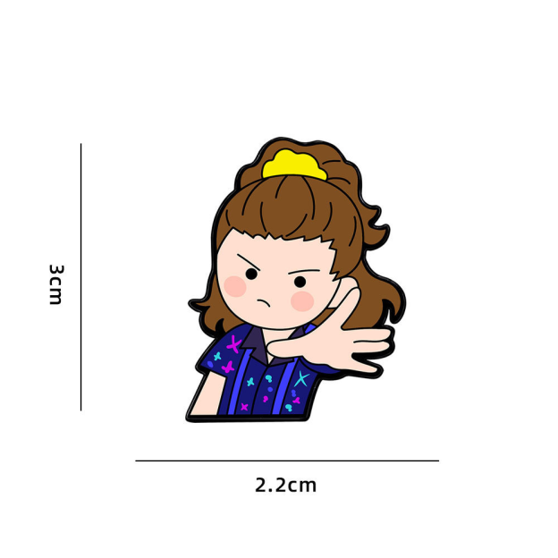 Cartoon Anime Stranger Things Metal Badge Creative Stranger Things Cute Brooch Jewelry Accessories