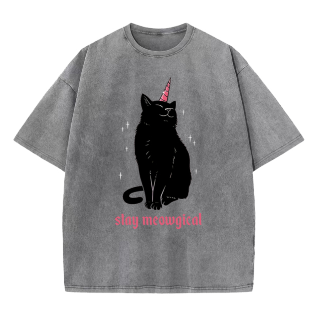  Stay Meowgical Washed T-Shirt