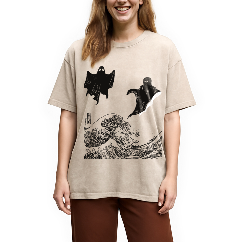 The Wave and Ghosts Washed T-Shirt