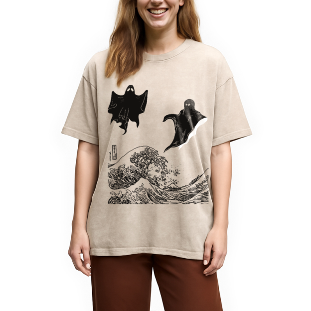 The Wave and Ghosts Washed T-Shirt