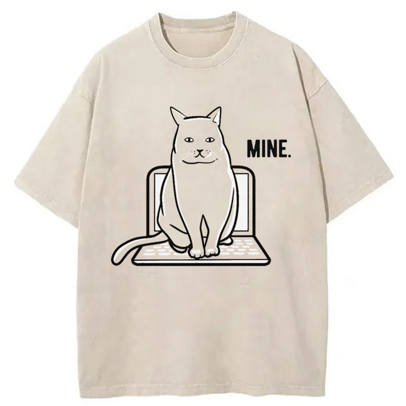  MINE Cat Washed T-Shirt