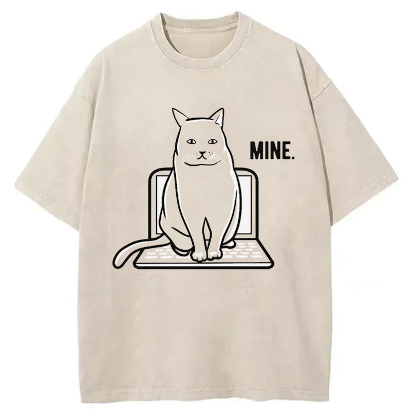 MINE Cat Washed T-Shirt