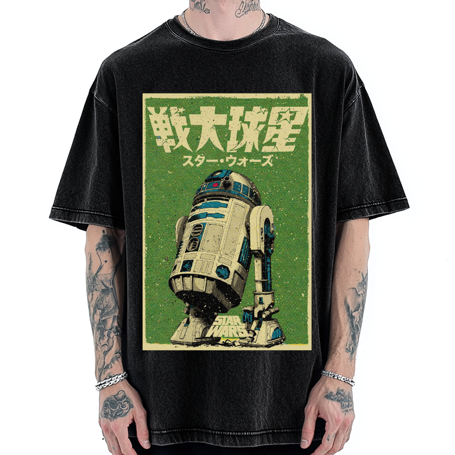 R2D2 Japanese Cotton casual T-shirt