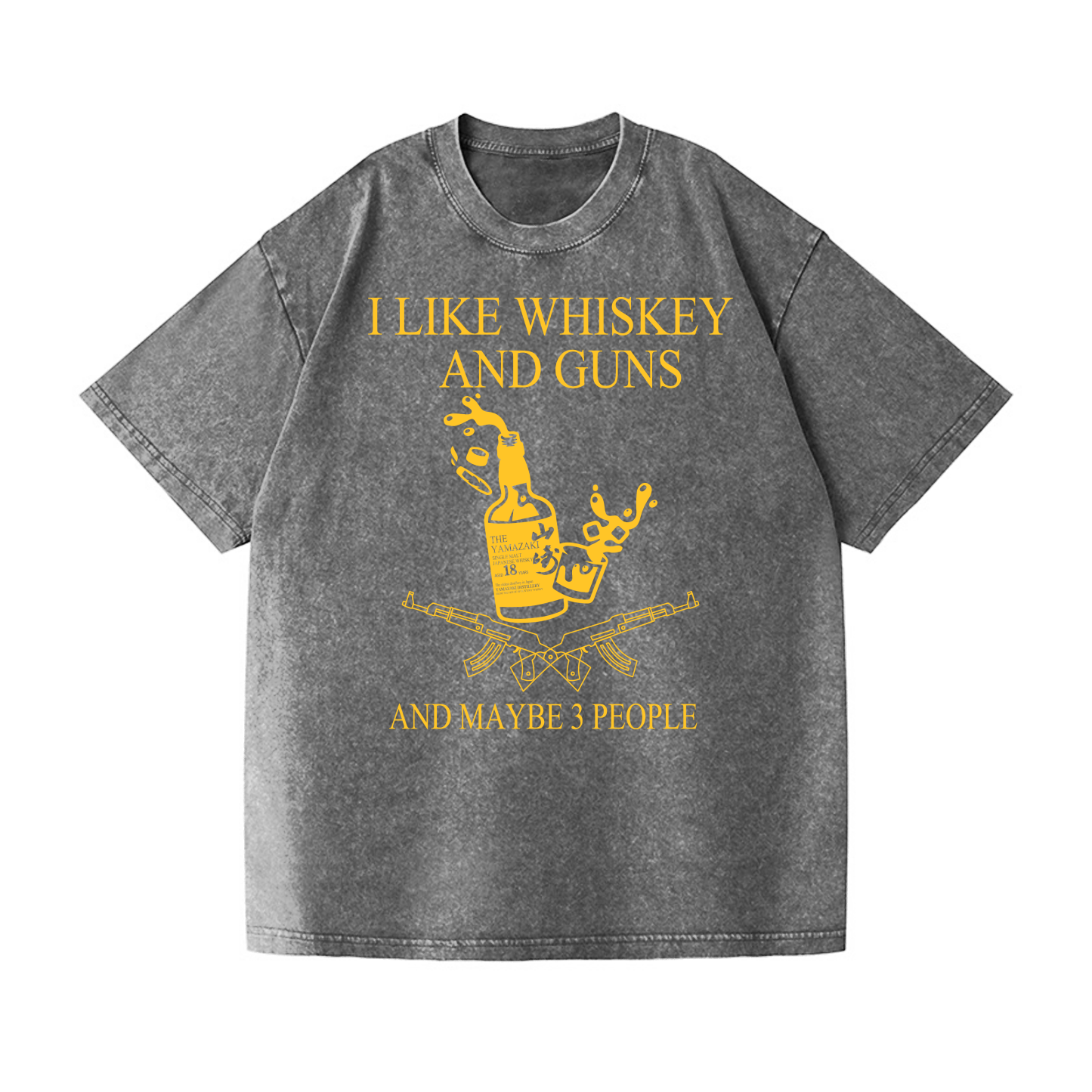 Whiskey Vintage Wash Japanese Design T-Shirt