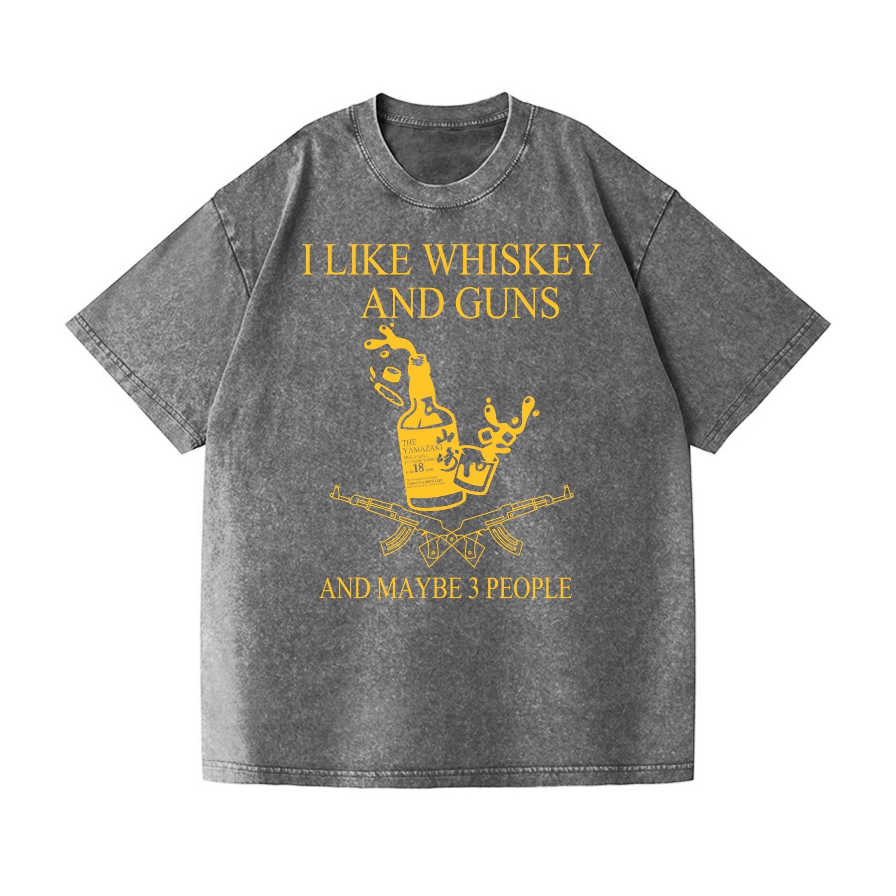 Whiskey Vintage Wash Japanese Design T-Shirt