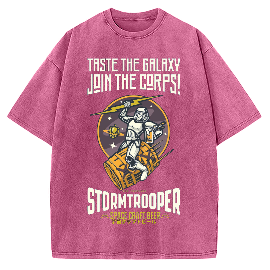 Space Craft Beer REBELLIONS ARE BUILT ON HOPS Vintage Washed T-shirt