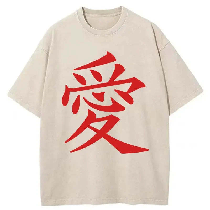  Love Kanji Washed T-Shirt