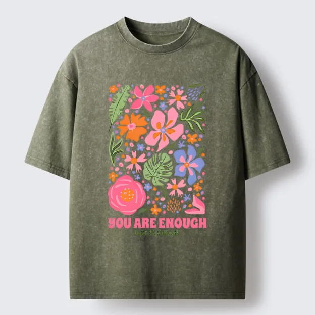 Flower Power Says You Got This Washed T-Shirt