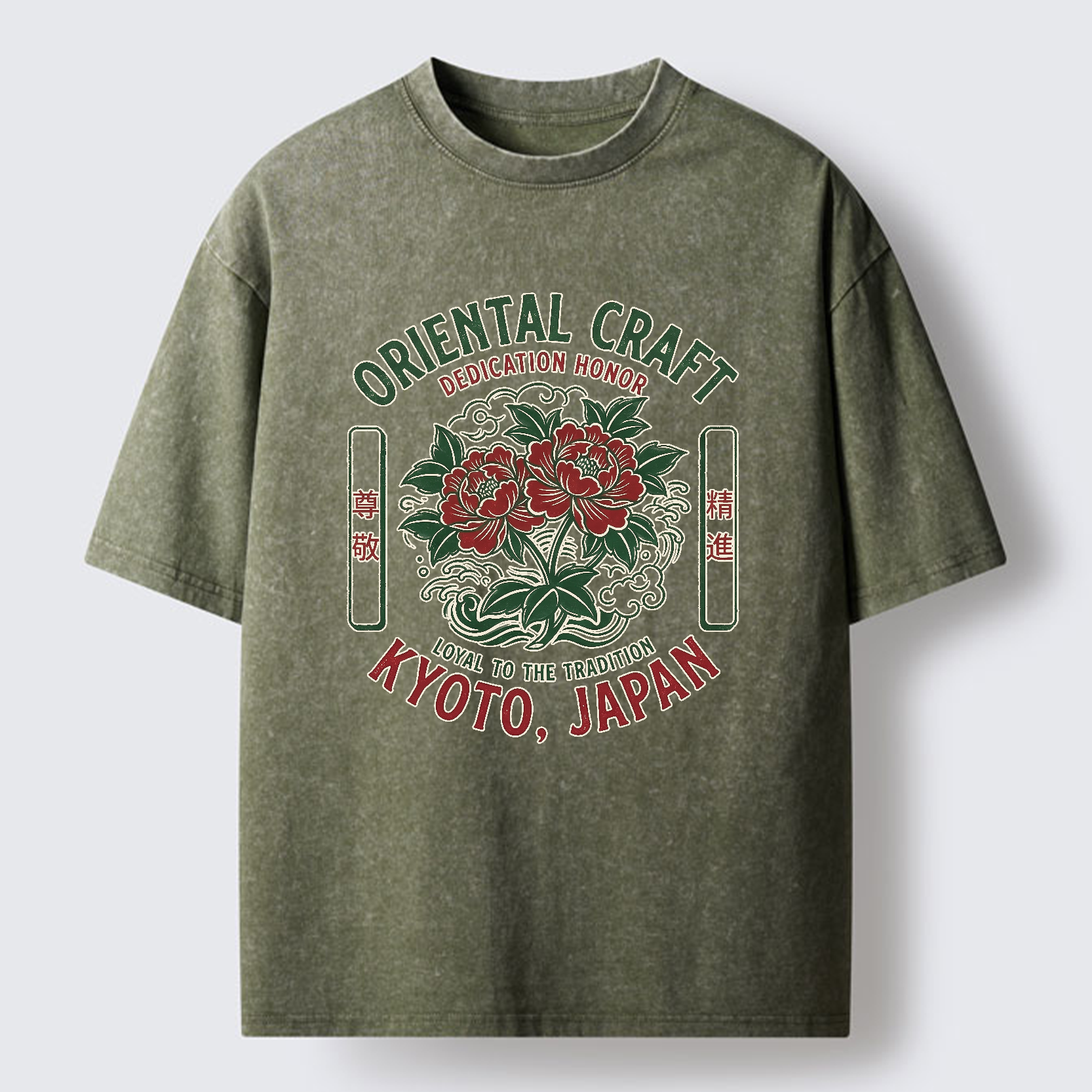 Elegant Oriental Craft Washed T-Shirt