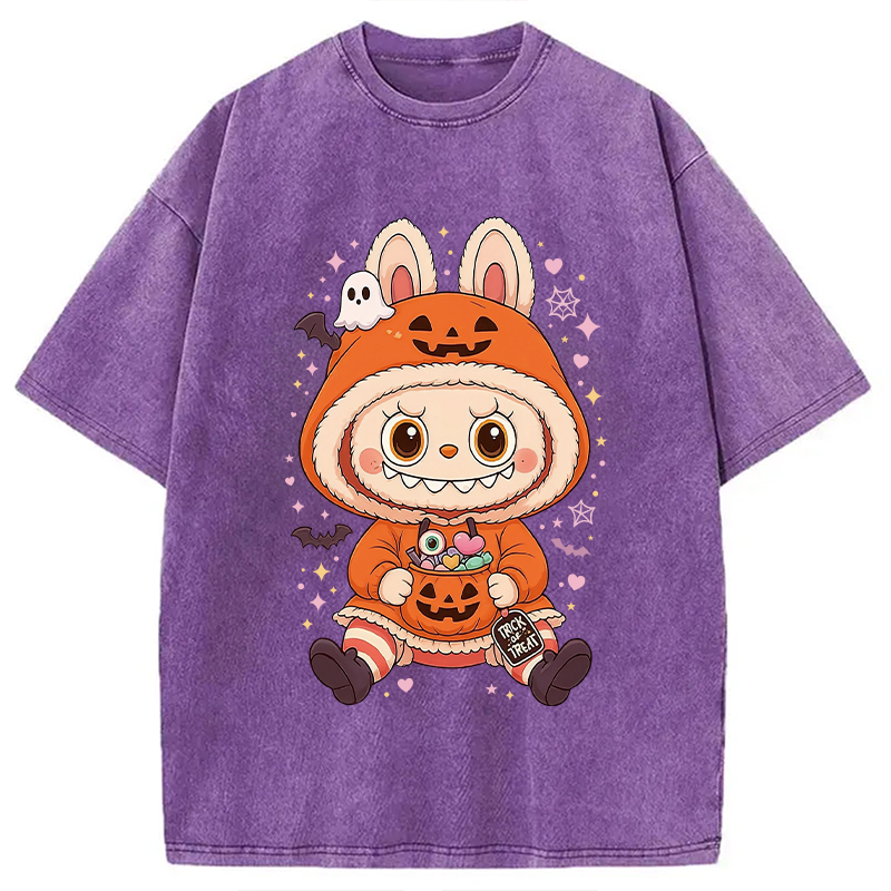Halloween Labubu Washed T-Shirt