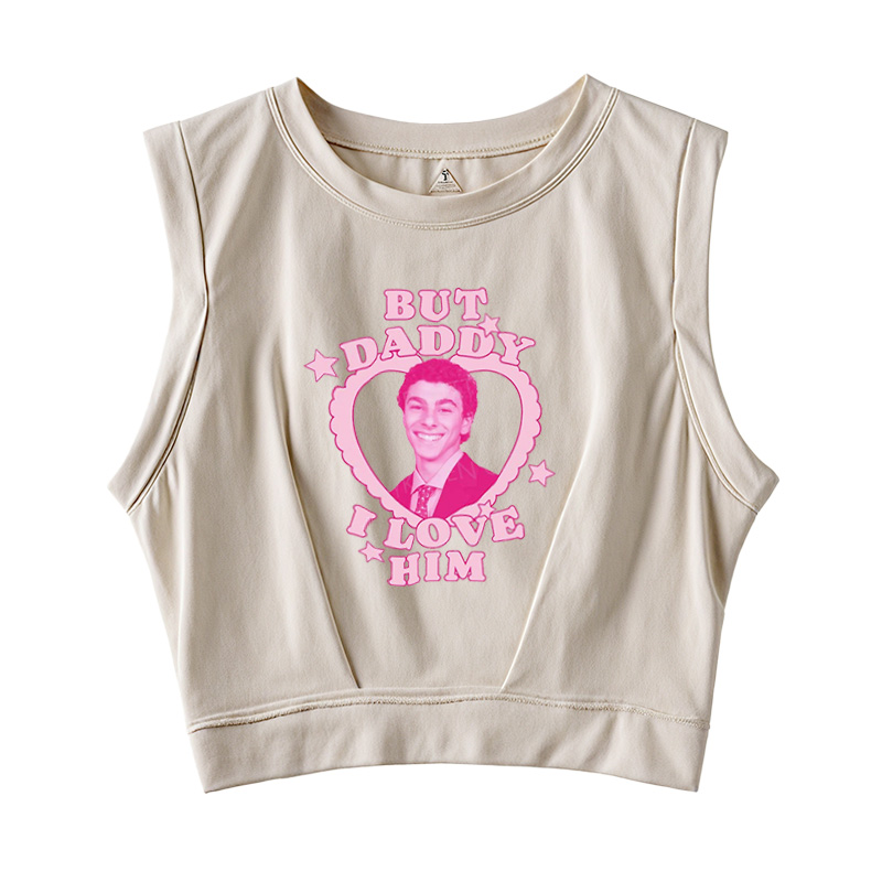  But Daddy I Love Him Sleeveless Crop Top