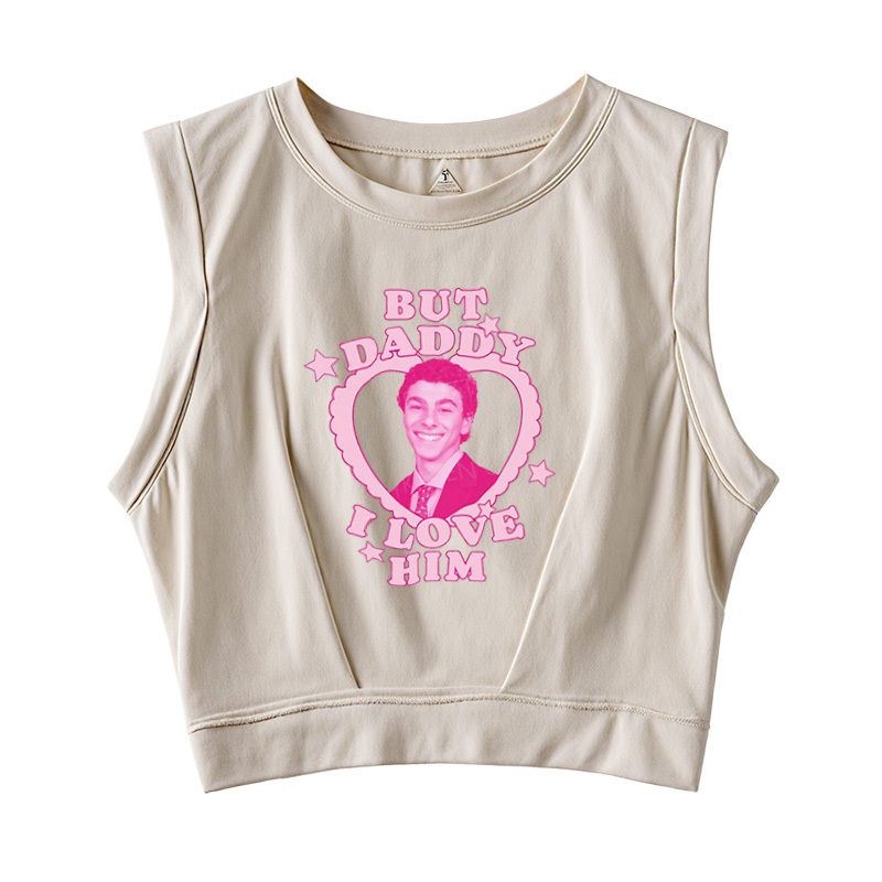  But Daddy I Love Him Sleeveless Crop Top