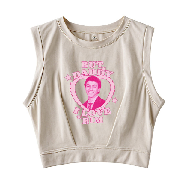  But Daddy I Love Him Sleeveless Crop Top