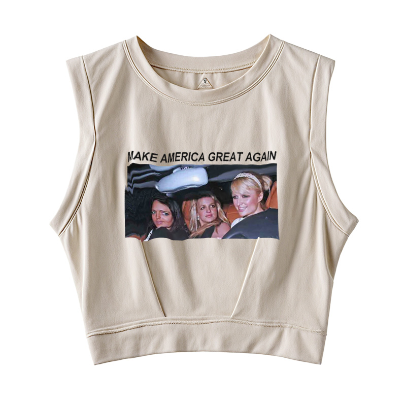  Make America Great Again Sleeveless Crop Top