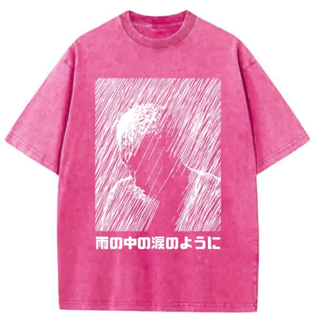 People In The Rain Washed T-Shirt