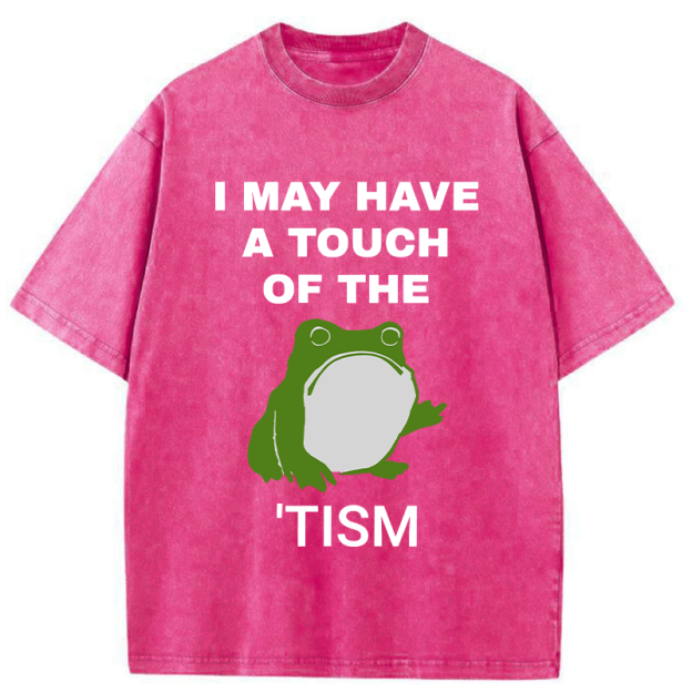 Funny Frog Flipping The Bird Washed T-Shirt