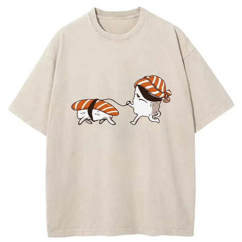 Sushi Walking Sushi Washed T-Shirt