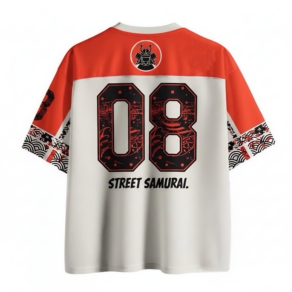 Street Samurai Red Panda Warrior Jersey Shirts – Fishneo