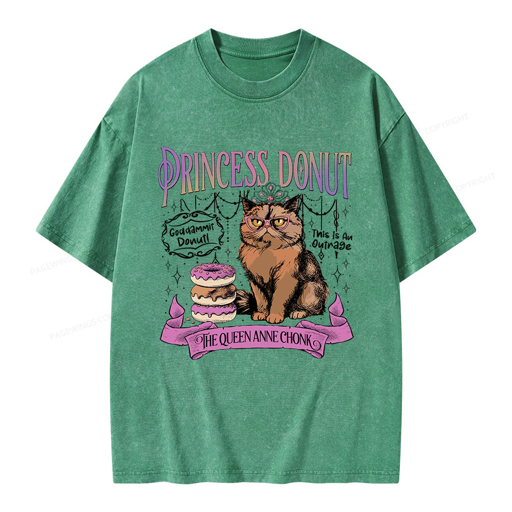 Princess Donut Unisex Washed T-shirt