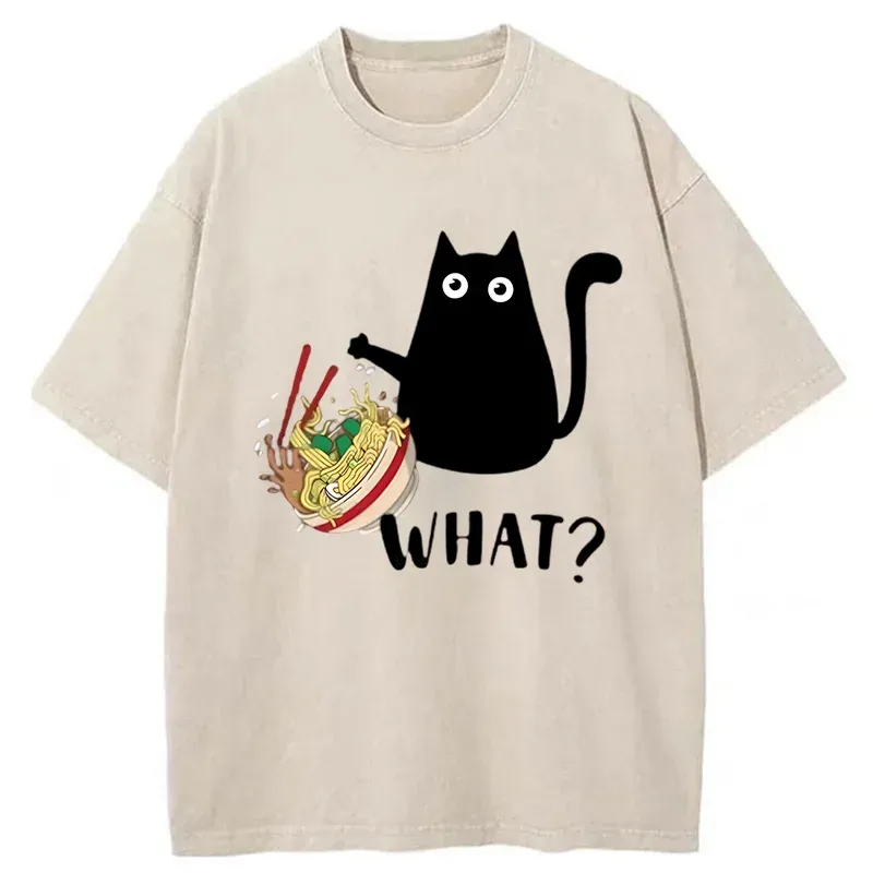 Naughty Cat Japan Washed T-Shirt