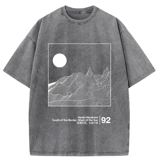 Haruki Murakami's Novel Washed T-Shirt
