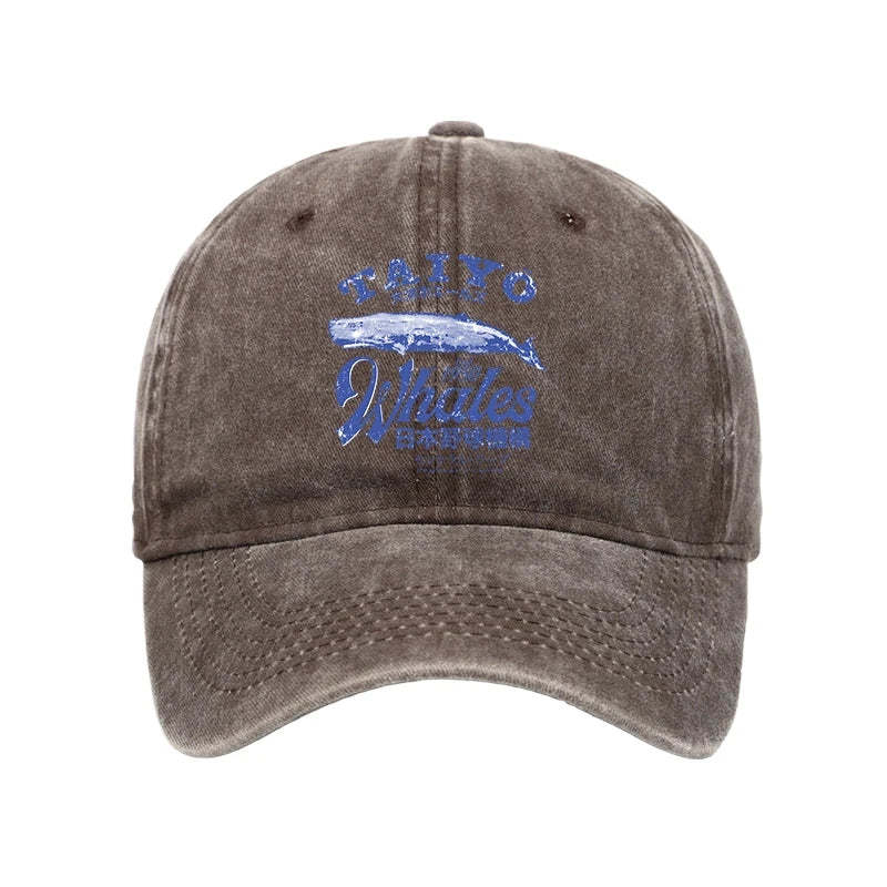  Japan Taiyo Whales Washed Cap