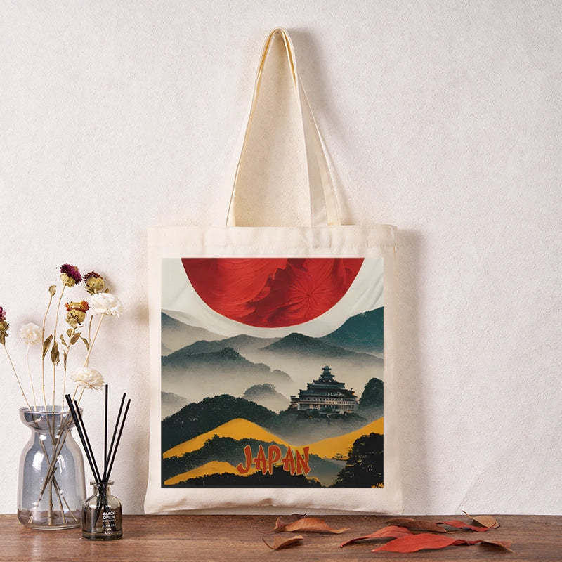  Japanese Mountain Scenery Tote Bag