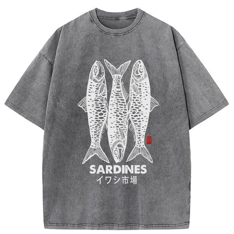 Sardines Market Washed T-Shirt
