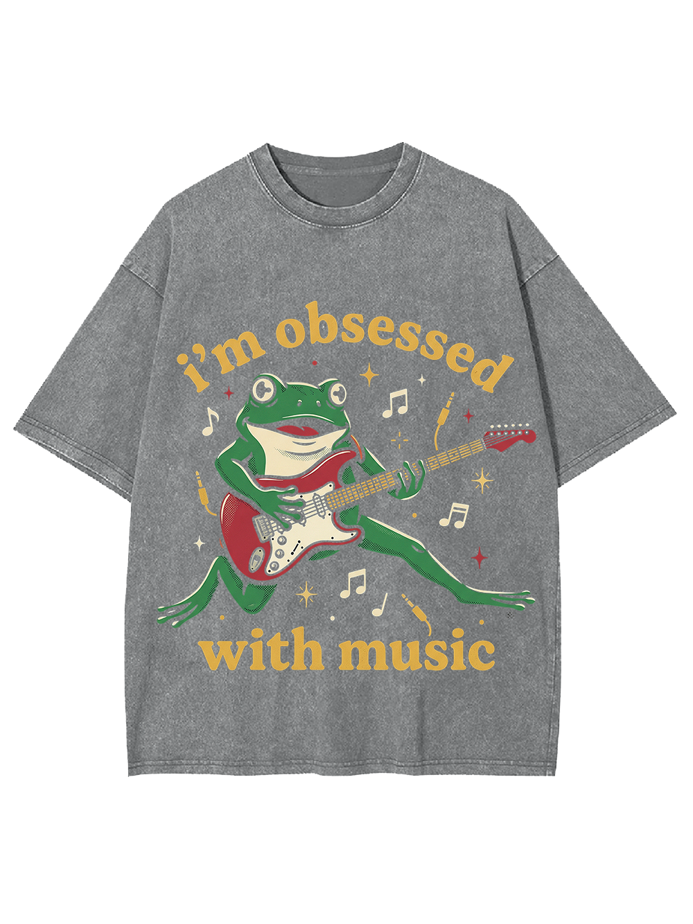Unisex I’m obsessed with music Printed Washed Tee