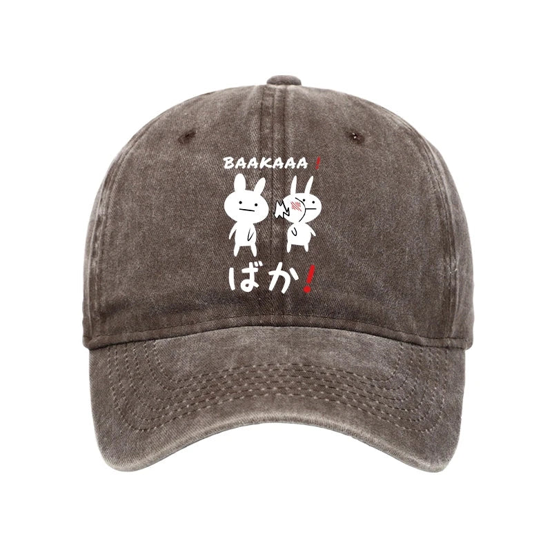  Anime Baka Manga Slap Washed Cap