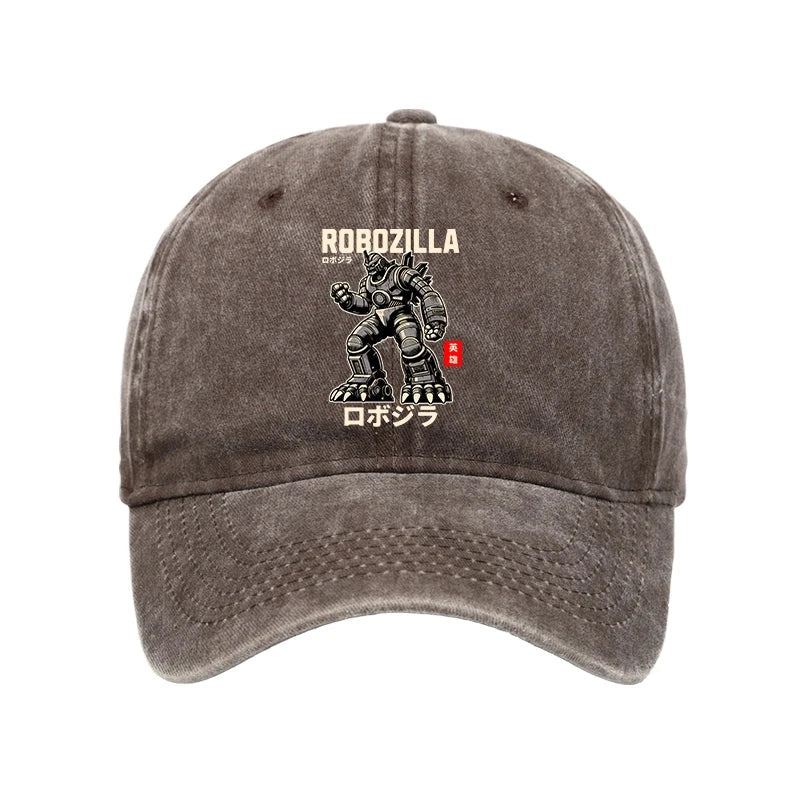  RoboZilla Manga Japanese Washed Cap