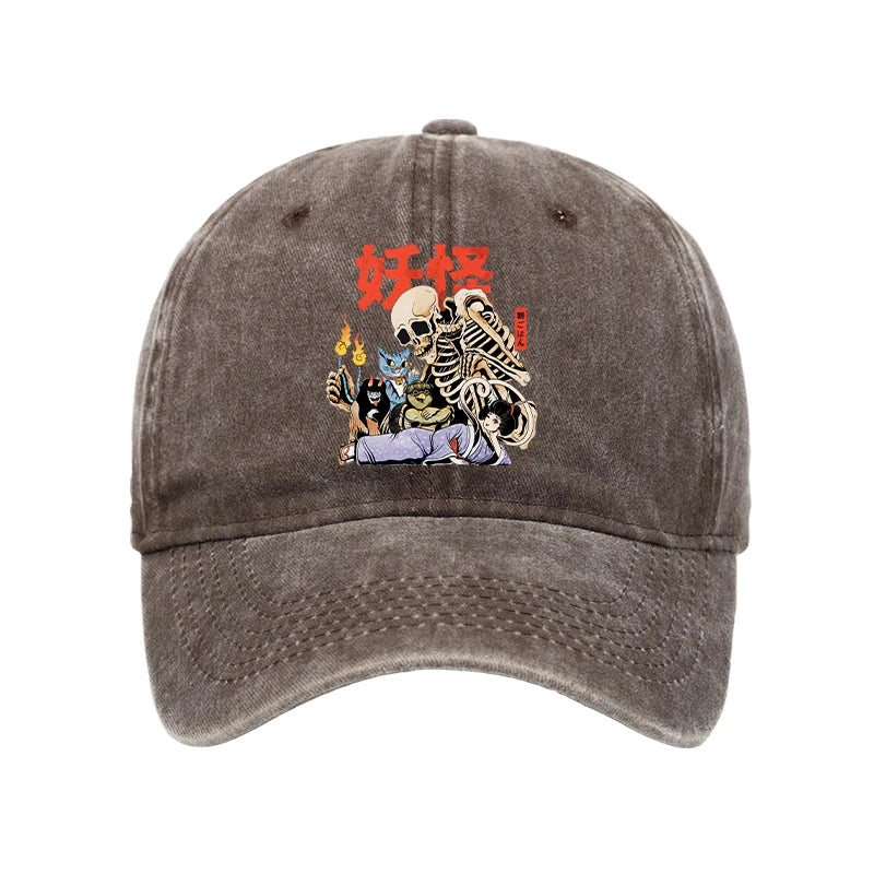  The Yokai Club Washed Cap