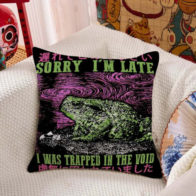 Frogs Trapped In The Void  Cushion Pillow