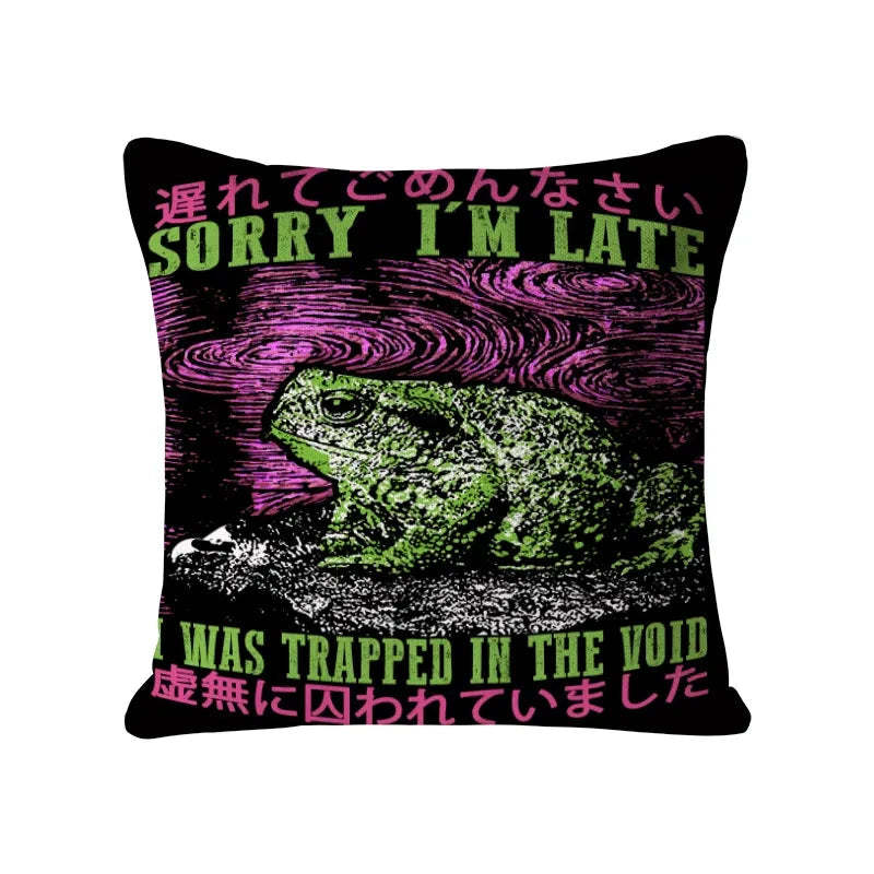 Frogs Trapped In The Void  Cushion Pillow