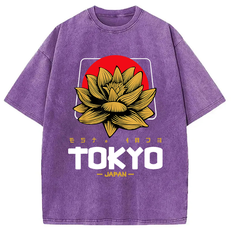 Vintage Tokyo Japan Kanji Souvenir Washed T-Shirt