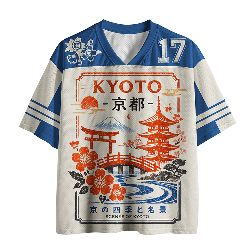 Scenes Of Kyoto Printed Jersey Shirts