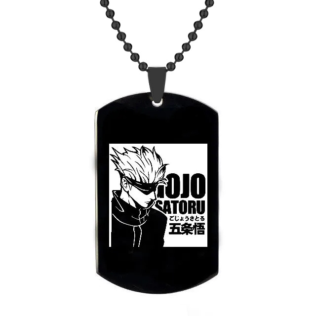 Animation Peripheral Accessories Spell Return Necklace Gojo Satoru Cartoon Character Image Stainless Steel Laser Engraving Pendant