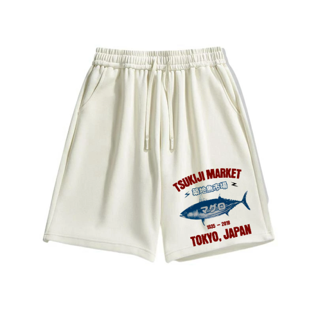 Tsukiji Market Cotton Casual Shorts