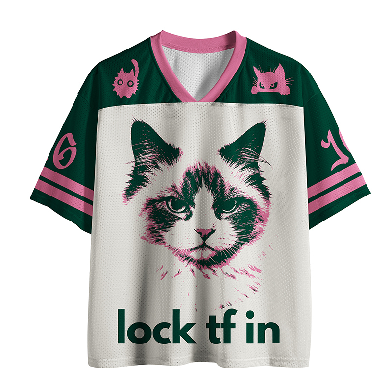 Lock In Cat Jersey Shirts