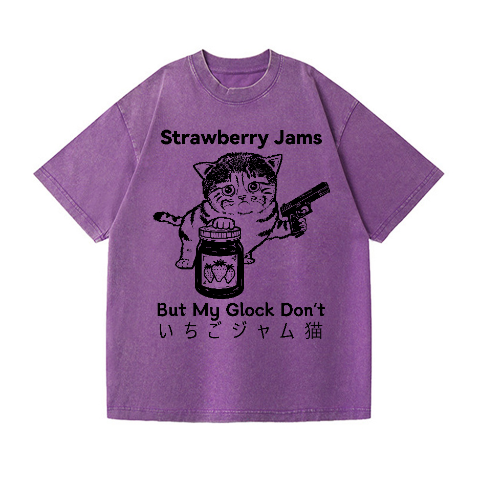 Strawberry Jams Vintage Wash Japanese Design T-Shirt