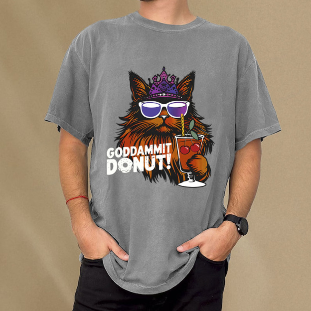 Goddammit Donut Unisex Washed T-shirt