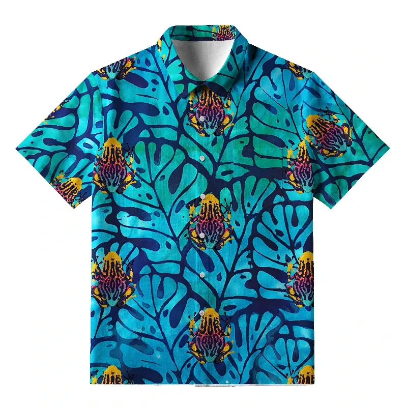 Japanese Retro Frog Button-up Shirt