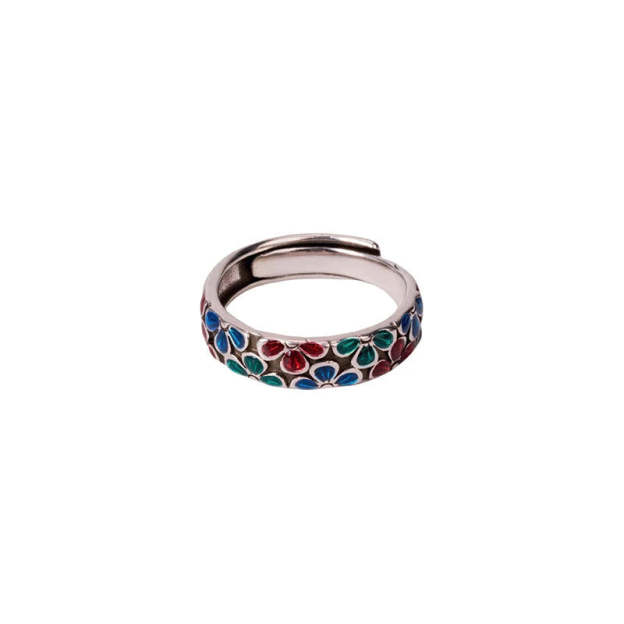 Enamel Plum Blossom Ring