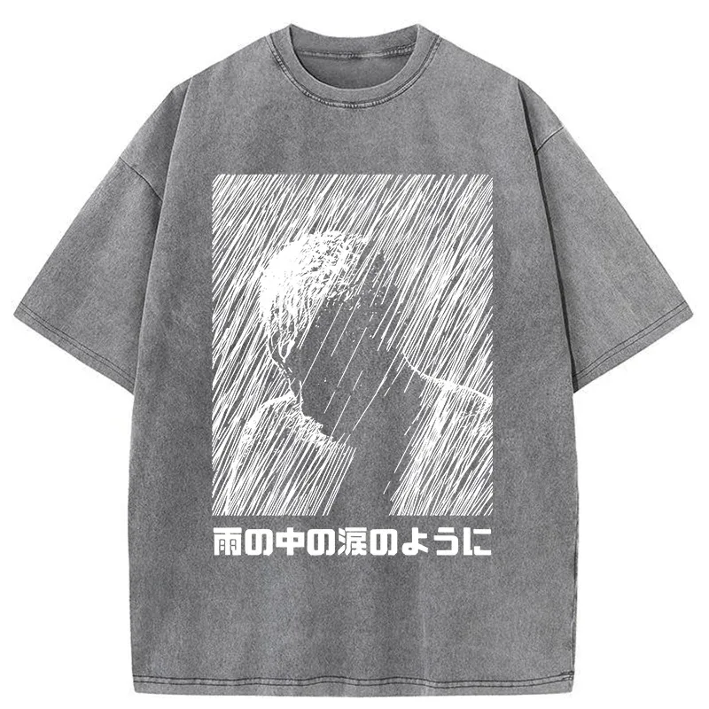 People In The Rain Washed T-Shirt