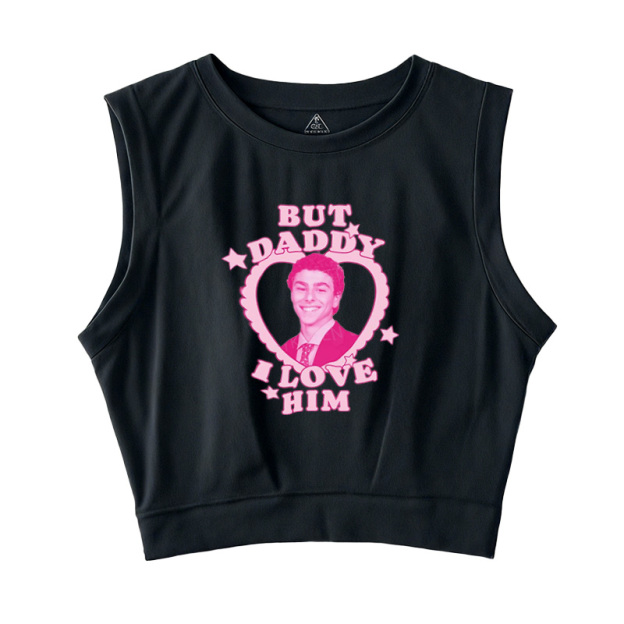  But Daddy I Love Him Sleeveless Crop Top