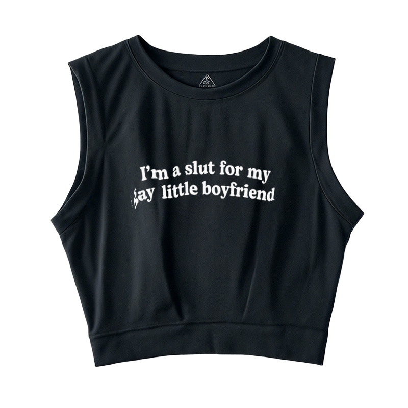  Slxt For My Gay BF Sleeveless Crop Top