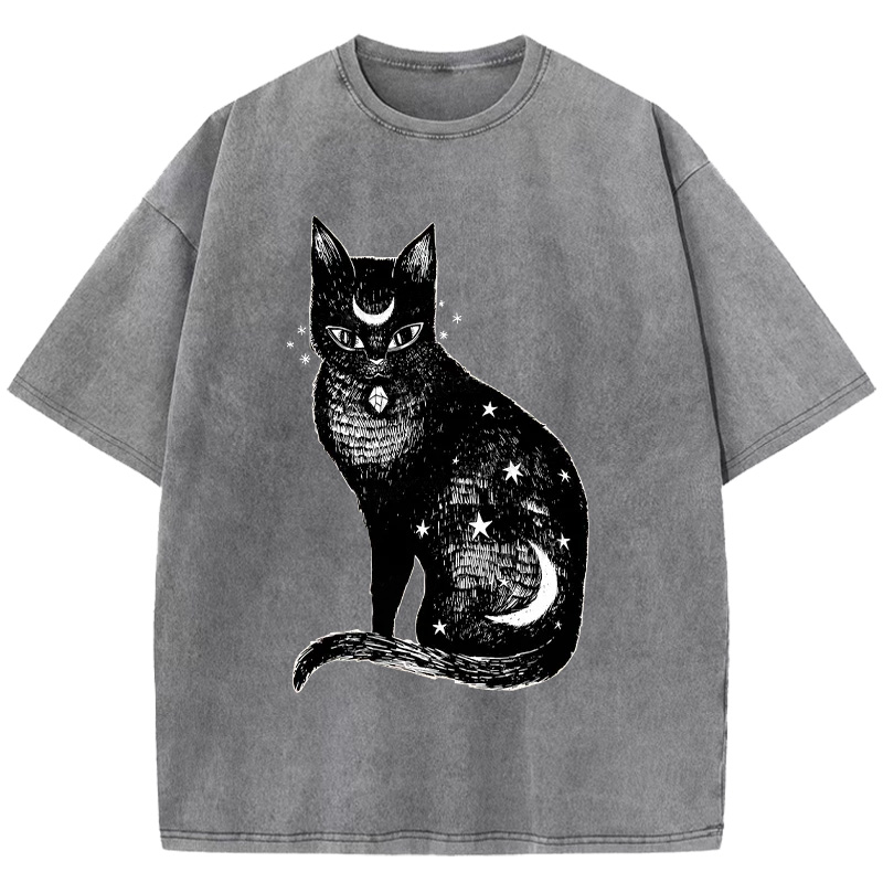 Ghost Black Cat Washed T-Shirt