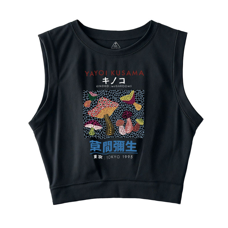  Representative Works Of Japanese Art Sleeveless Crop Top