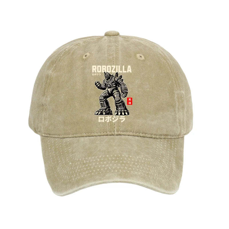  RoboZilla Manga Japanese Washed Cap