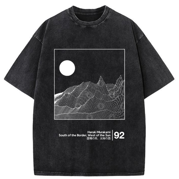 Haruki Murakami's Novel Washed T-Shirt